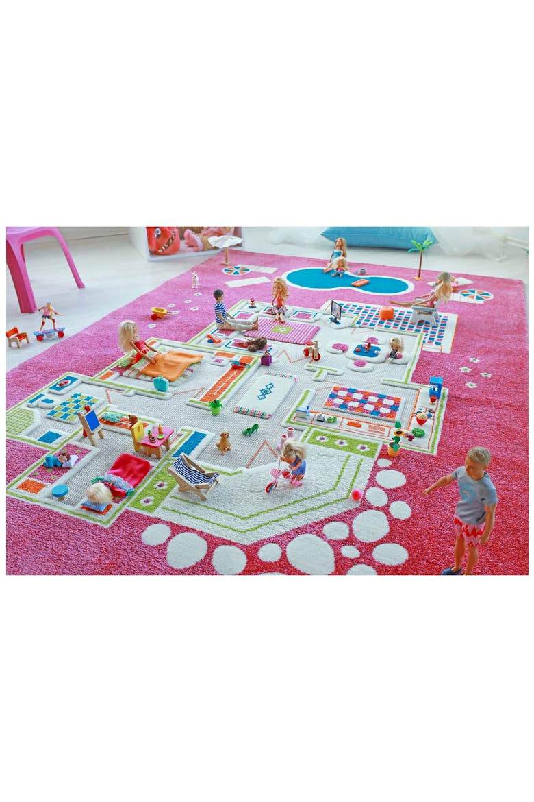 LUCA AND CO Playhouse Play Rug, Alternate, color, PINK