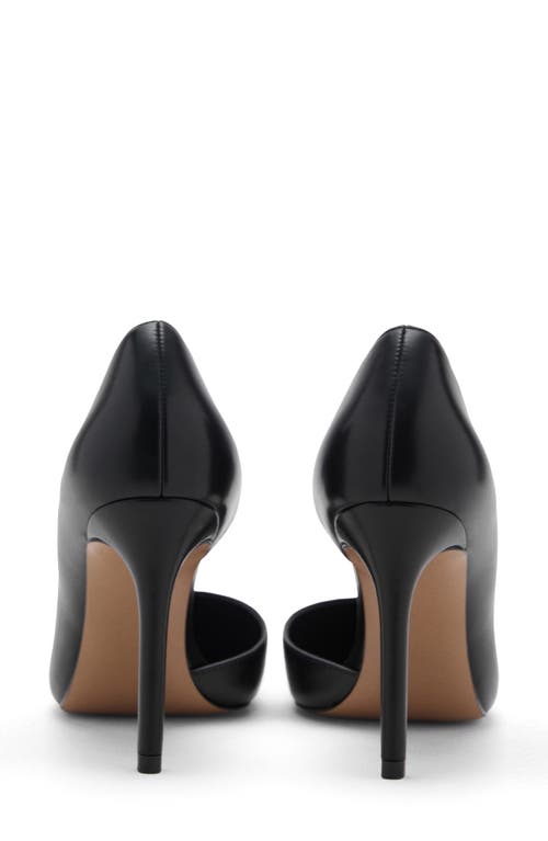 Mango Leather Pumps Black In Black