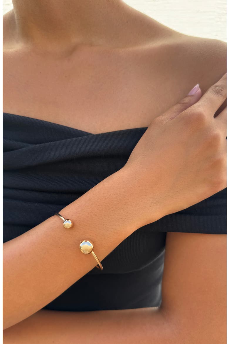 Spheres Cuff Bracelet, Alternate, color, GOLD