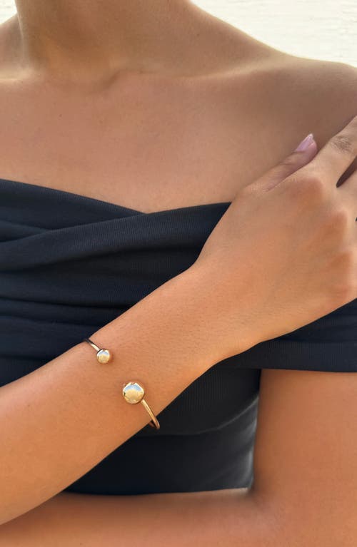 Adornia Plated Spheres Cuff Bracelet In Gold