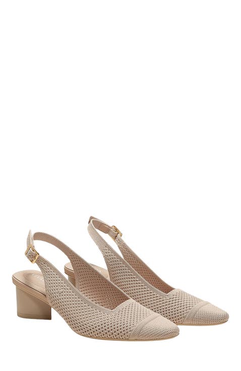 Pointed-Toe Slingback Sandals (Leah Pro)