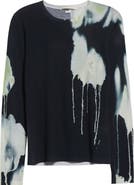 Jason Wu Collection Watercolor Floral Merino Wool Sweater