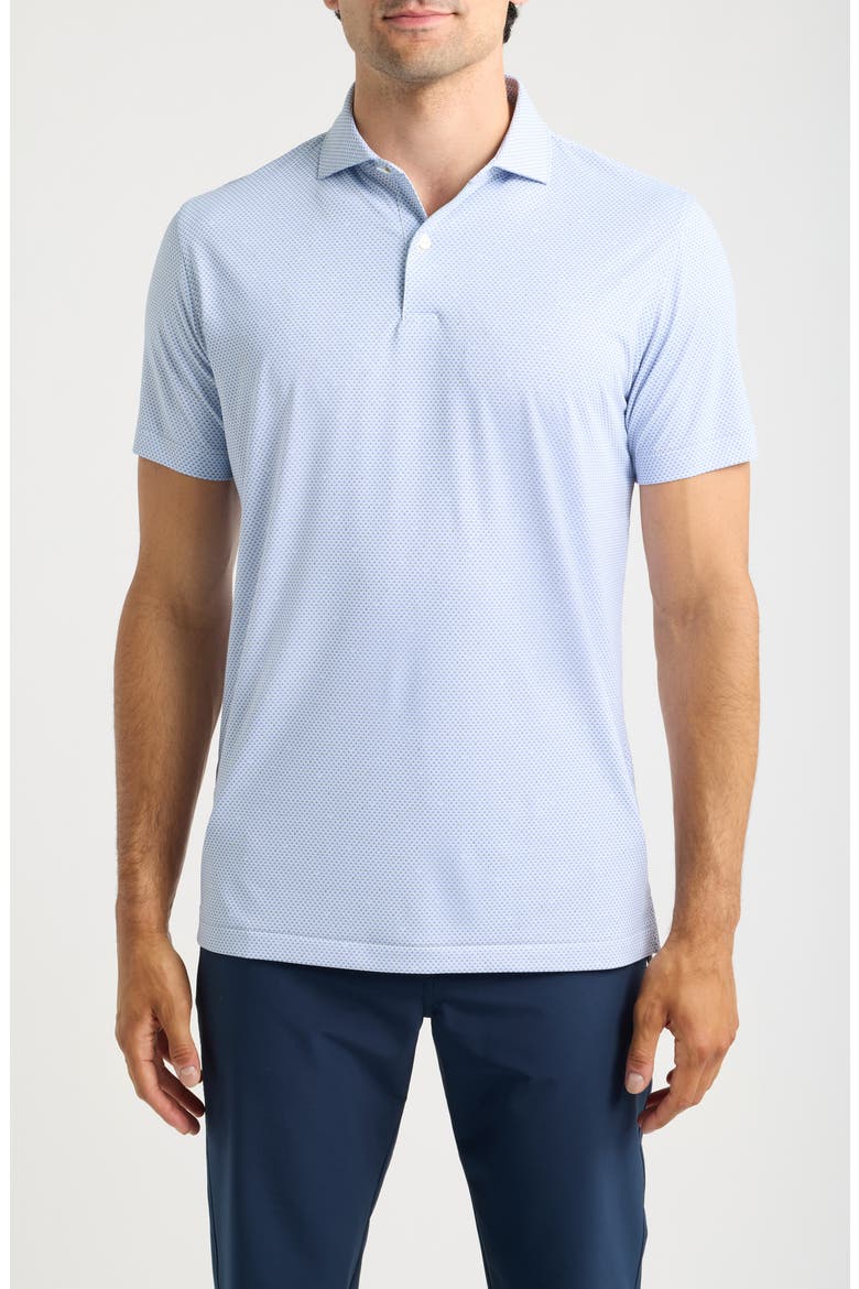 Endives Performance Jersey Polo, Main, color, WHITE / WINDY BLUE
