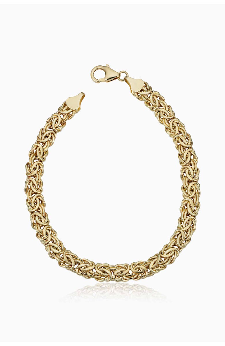 Oradina 14K Gold Classic Byzantine Bracelet, Main, color, Yellow Gold