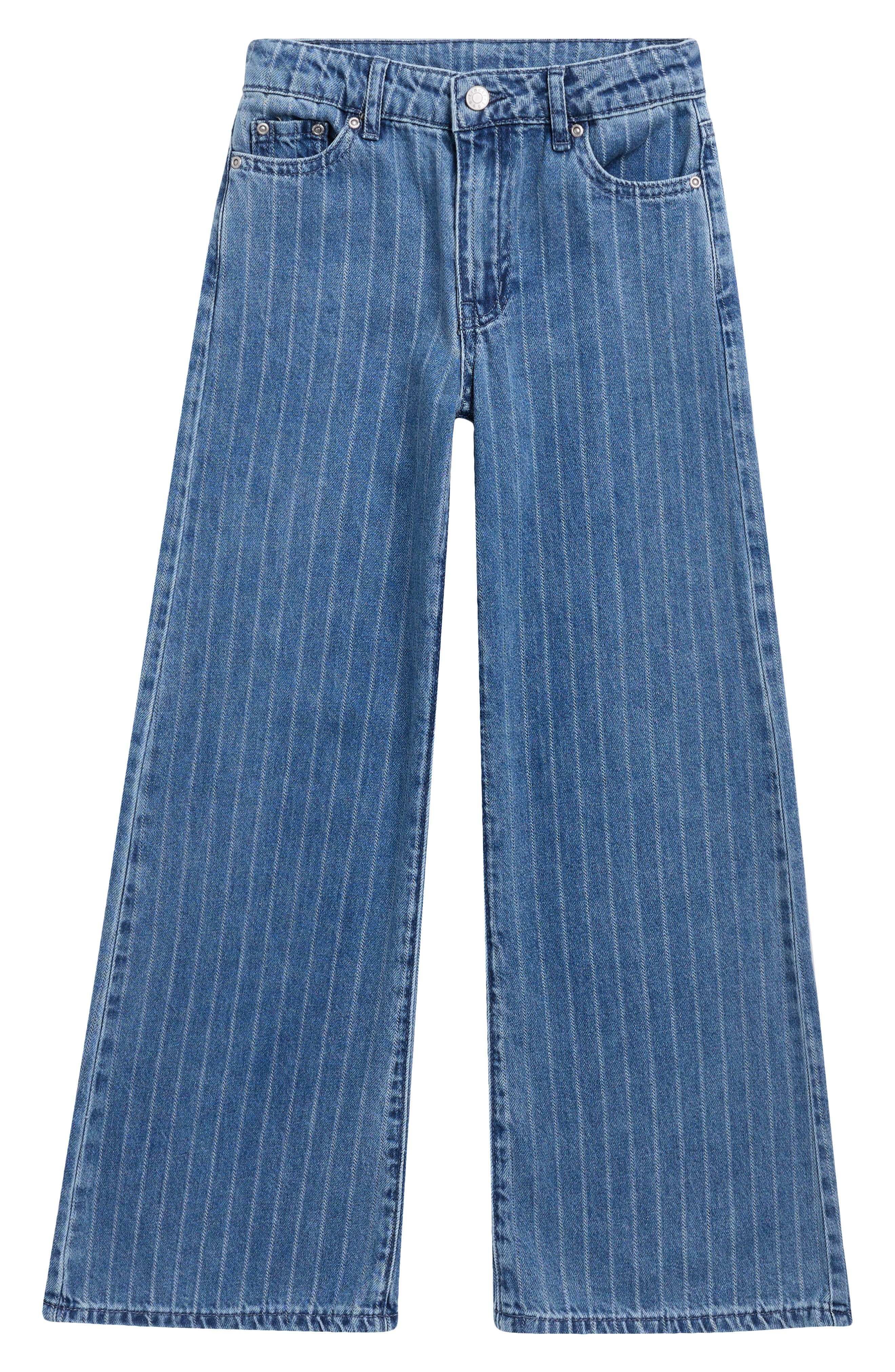 Kids' Heart Patch Pocket Wide Leg Jeans