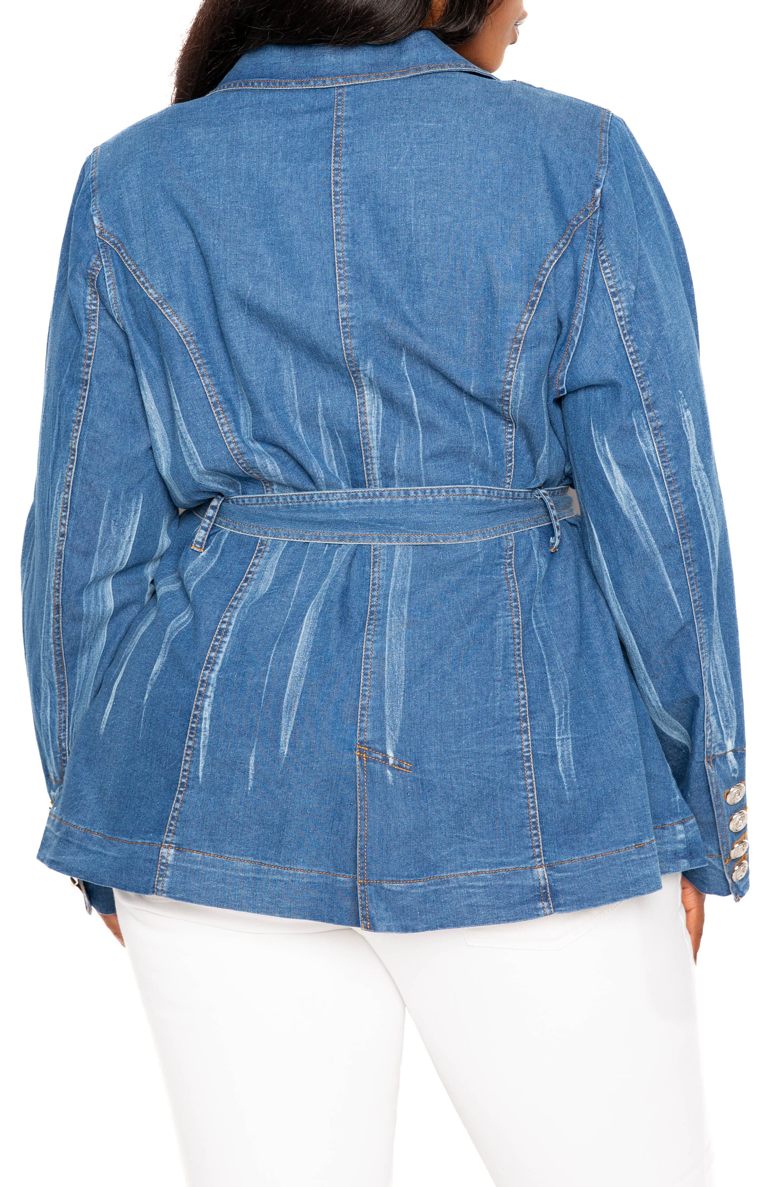 Double Breasted Denim Jacket - image 2
