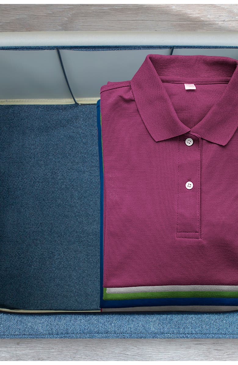 SORBUS Blue Storage Box With Window - Set of 2, Alternate, color, Blue