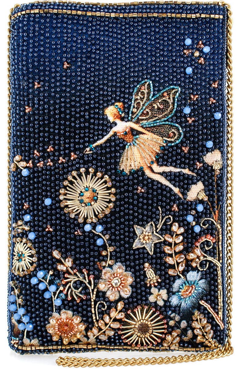 Mary Frances Accessories Fairy Dust Crossbody Phone Bag, Main, color, Blue