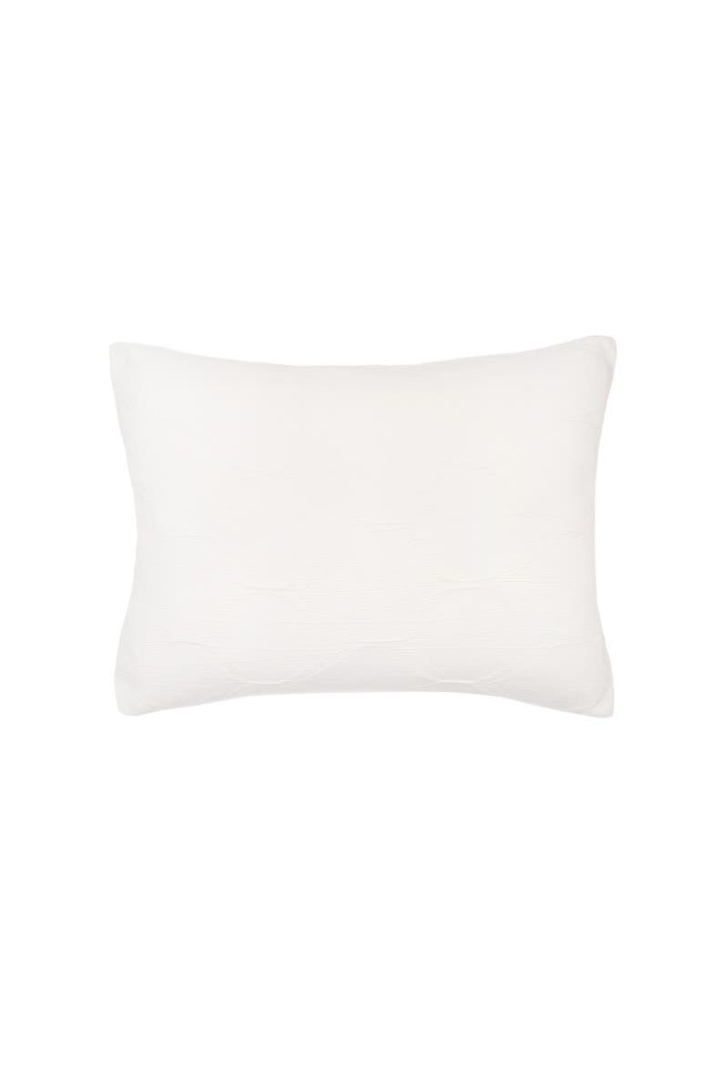 ELISABETH YORK Elaine Dove Cotton Standard Pillow Sham, Main, color, White