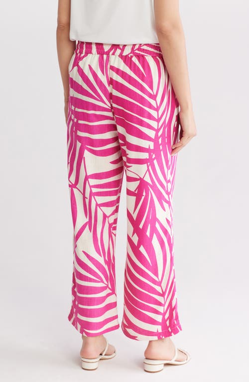 Gemma + Jane Palm Print Pull-on Pants In Multi
