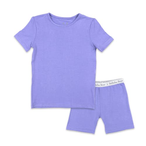 Shop Bellabu Bear Poppin Purple Kids 2-piece Short Sleeve & Shorts Pajama Set