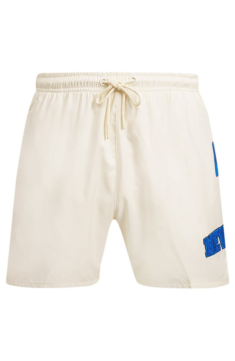 PRO STANDARD Men's Pro Standard Cream New York Knicks Triple Tonal Woven Shorts, Alternate, color, 