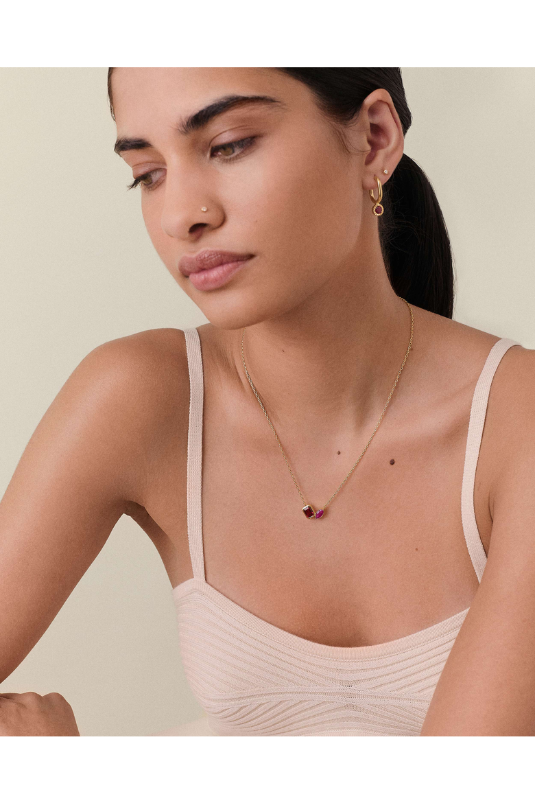 Toi Et Moi Courage Necklace, Alternate, color, Metallic Gold