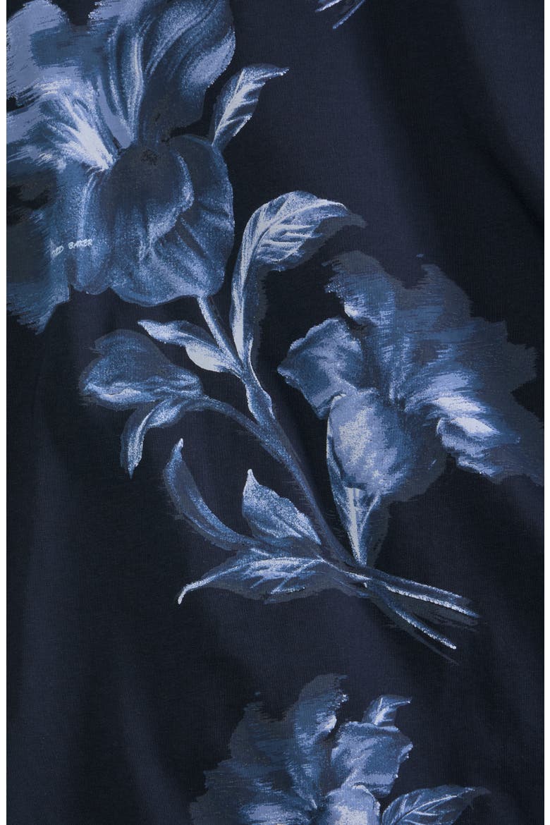Floral Graphic T-Shirt, Alternate, color, SKY CAPTAIN
