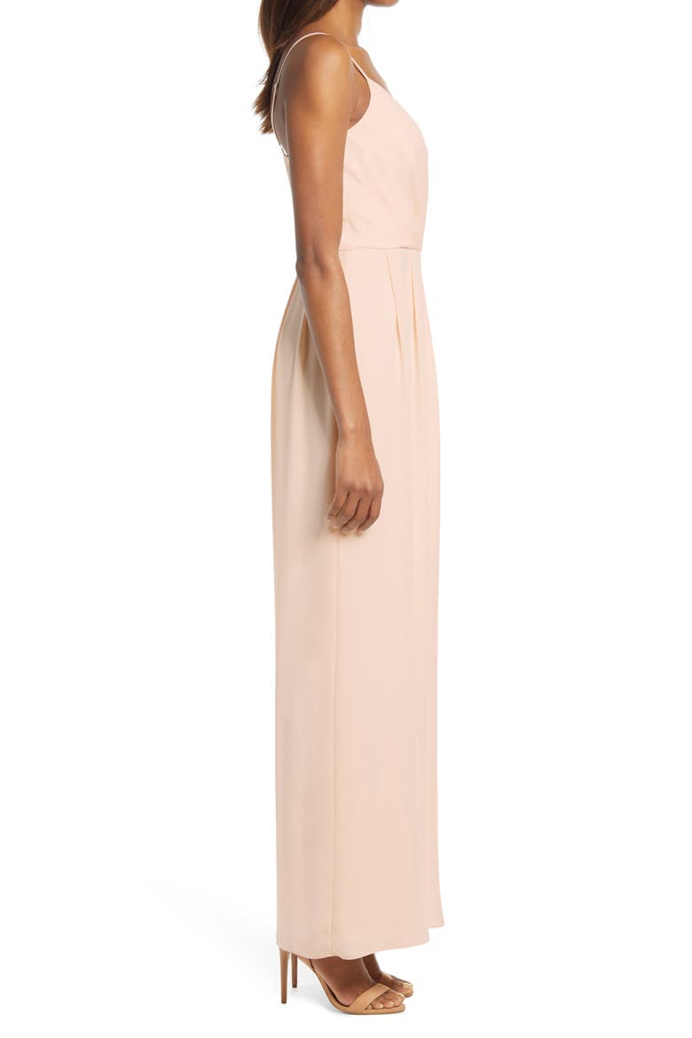 Call for Me Faux Wrap Jumpsuit, Alternate, color, GARDENIA
