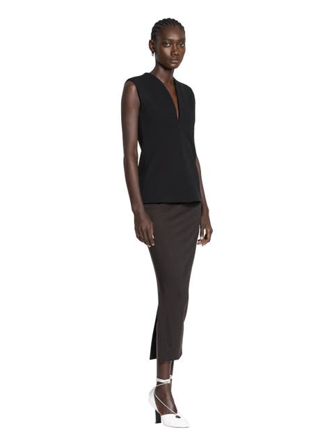 Jersey Top With A Plunging Neckline