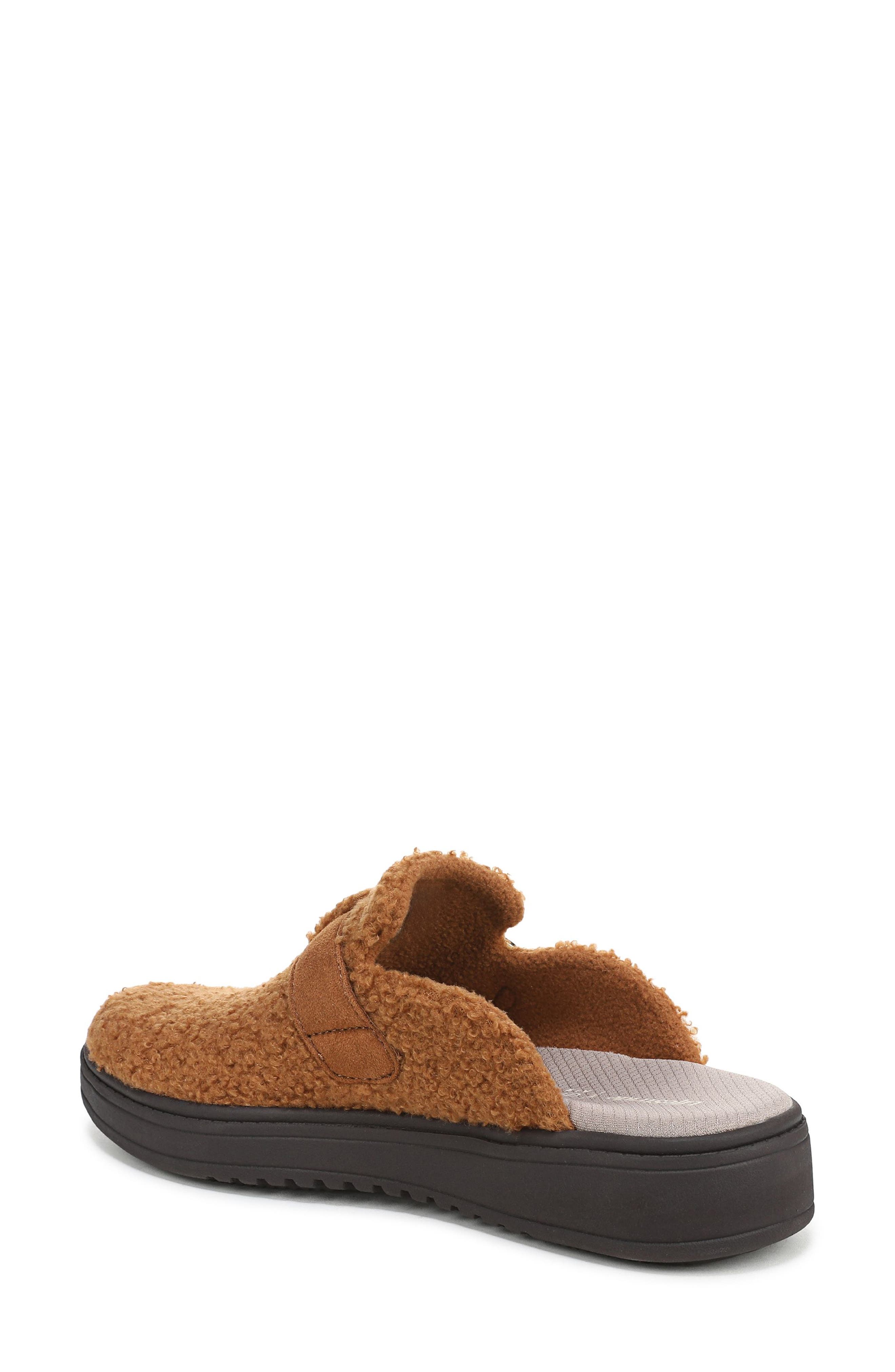 Vibe Cozy Faux Shearling Mule, Alternate, color, DARK HONEY BROWN