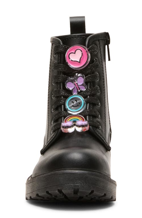 Steve Madden Kids' Jwriley Lace-up Bootie In Black