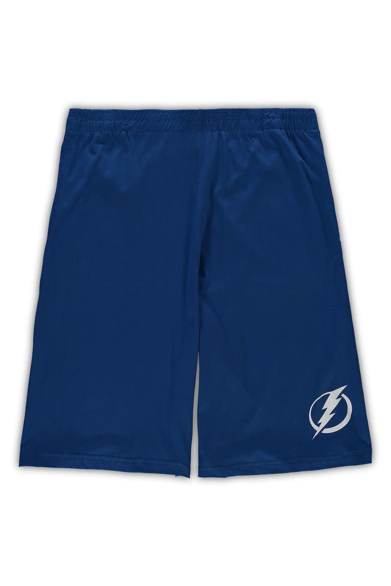 Men's Concepts Sport Blue/Heathered Charcoal Tampa Bay Lightning Big & Tall T-Shirt & Shorts Sleep Set, Alternate, color, Blue