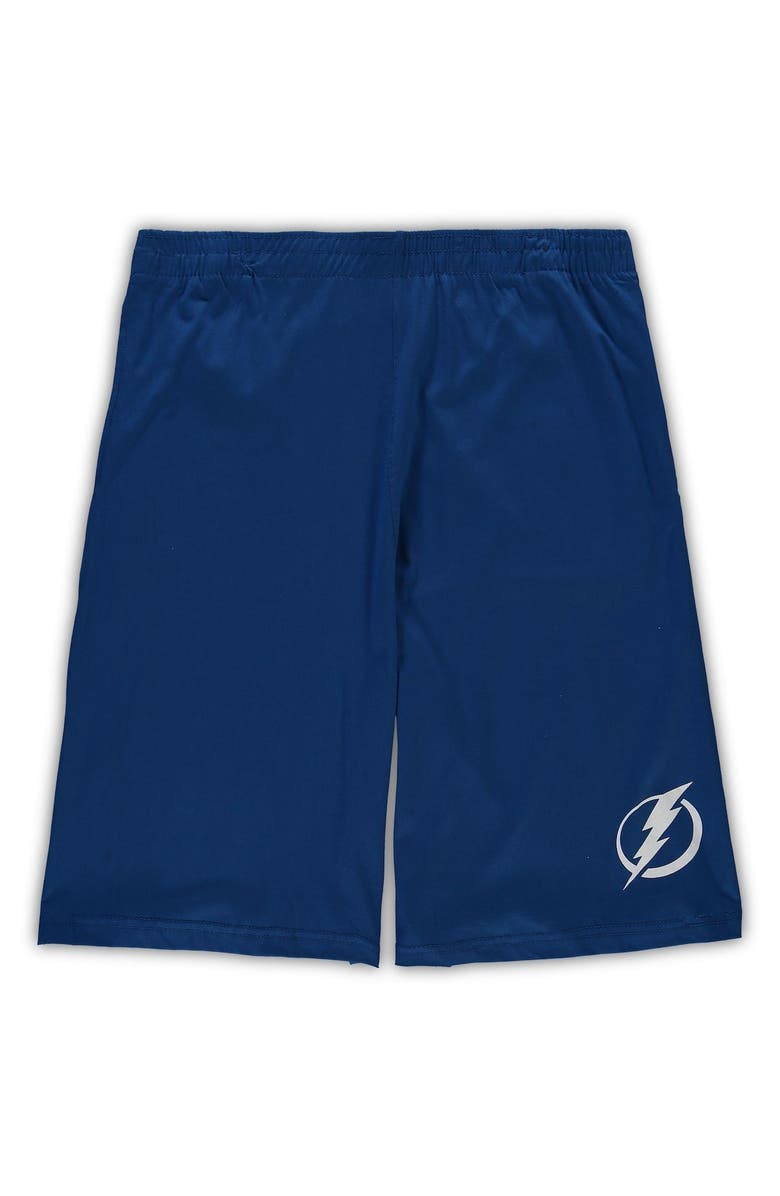 CONCEPTS SPORT Men's Concepts Sport Blue/Heathered Charcoal Tampa Bay Lightning Big & Tall T-Shirt & Shorts Sleep Set, Alternate, color, Blue