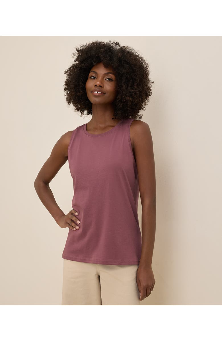 Pact Organic Cotton Softspun High Neck Tank, Alternate, color, Mauve