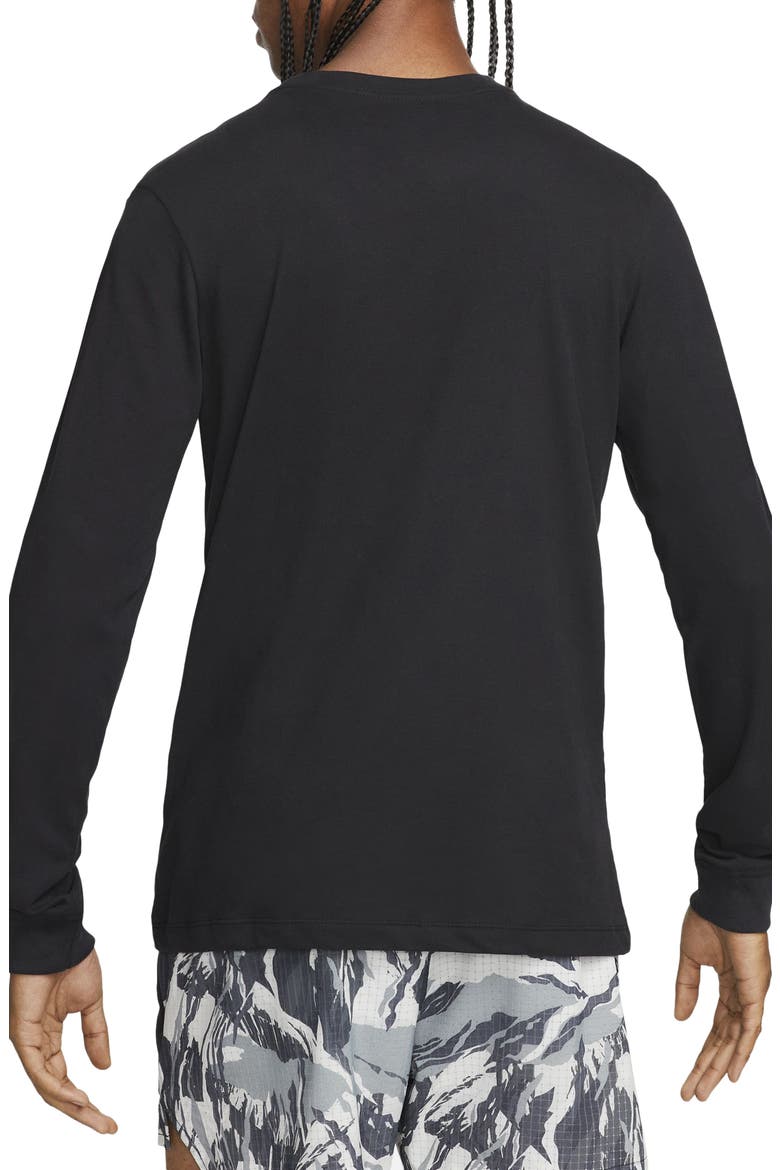 Dri-FIT Long Sleeve Graphic Hiking Tee, Alternate, color, BLACK