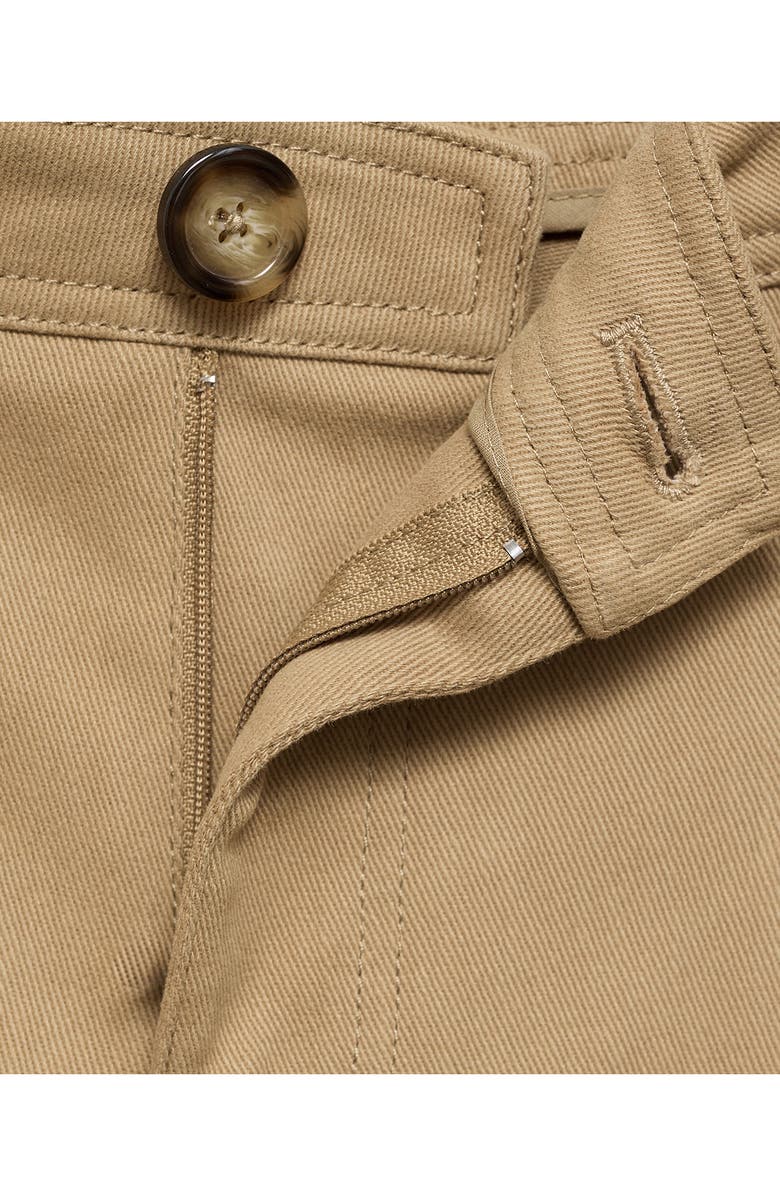 MANGO High Waist Straight Leg Pants with Contrast Panels, Alternate, color, 