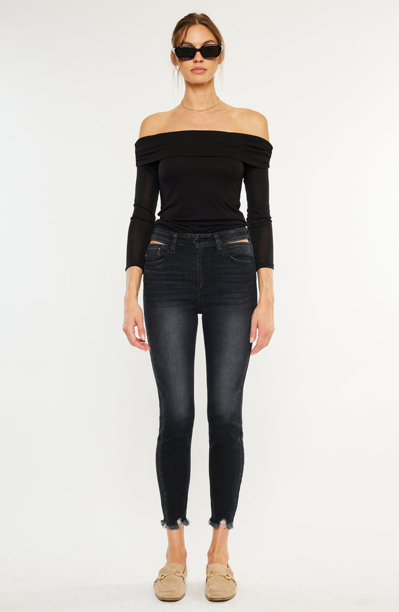 KanCan Tiara High Rise Ankle Skinny Jeans, Alternate, color, Dark Gray