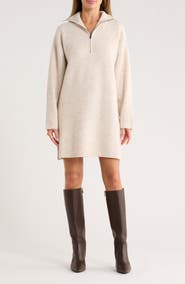 STITCHDROP Lincoln Square Half Zip Sweater Dress
