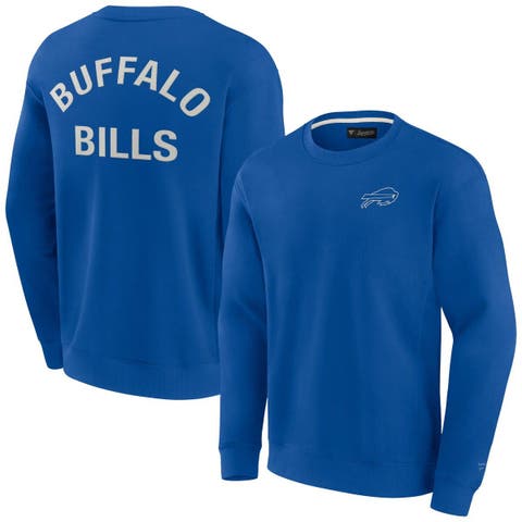 Unisex Fanatics Signature Royal Buffalo Bills Super Soft Pullover Crew Sweatshirt