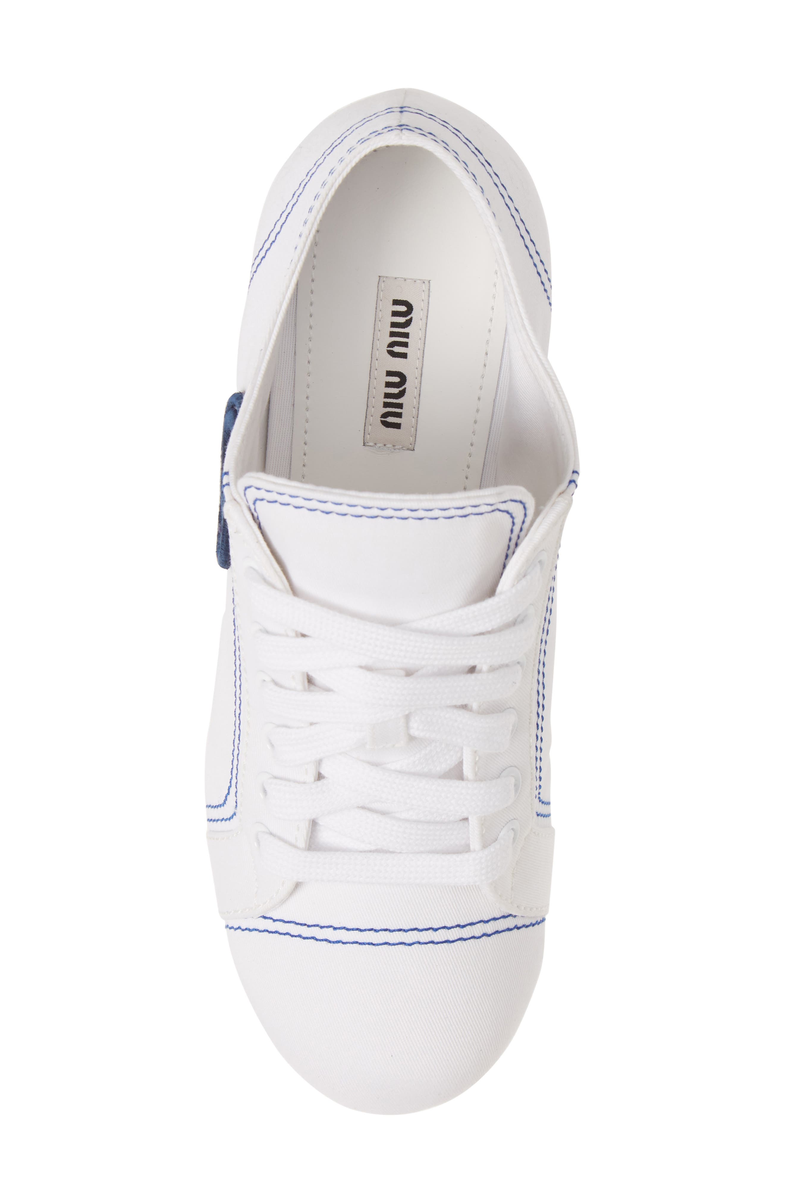 Miu Miu Platform Wedge Sneaker, Alternate, color, 