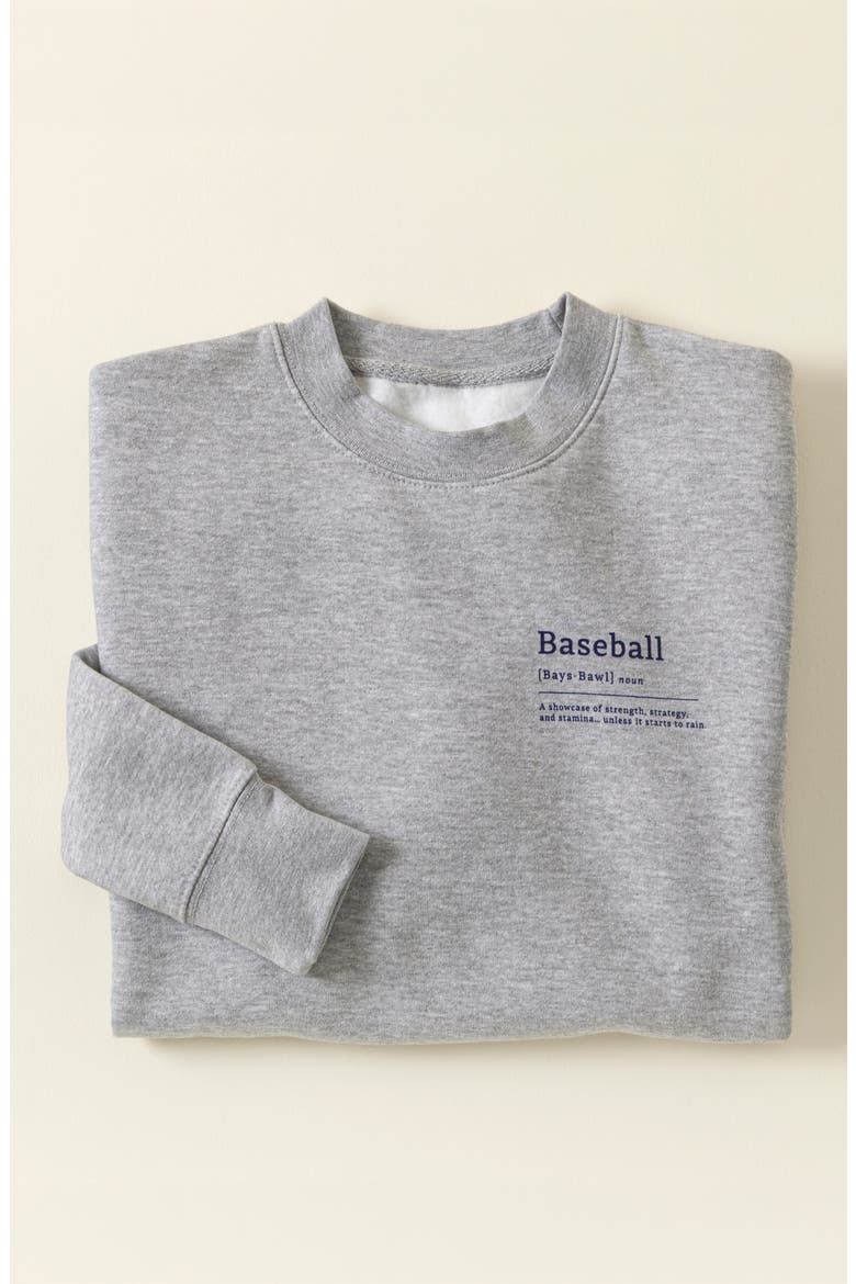 The Definition of Baseball Sweatshirt, Main, color, Gray