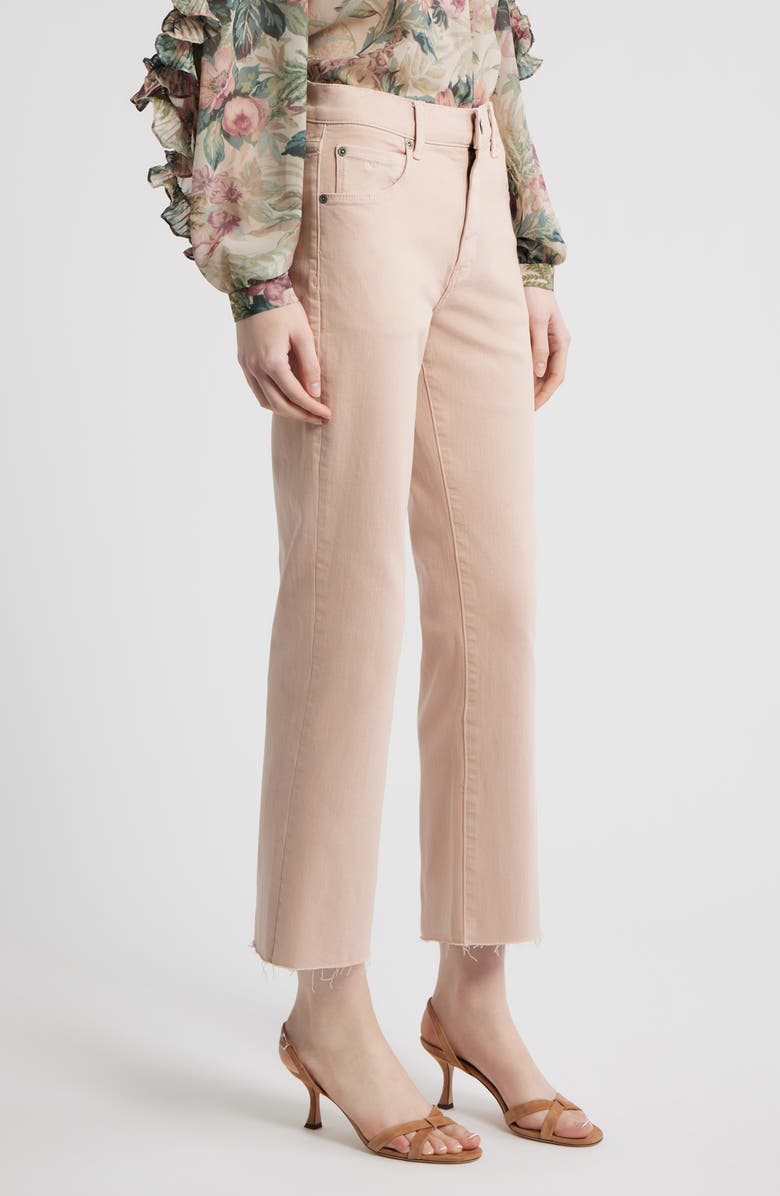 KOBI HALPERIN Mika High Waist Raw Hem Pants, Alternate, color, Ash Rose