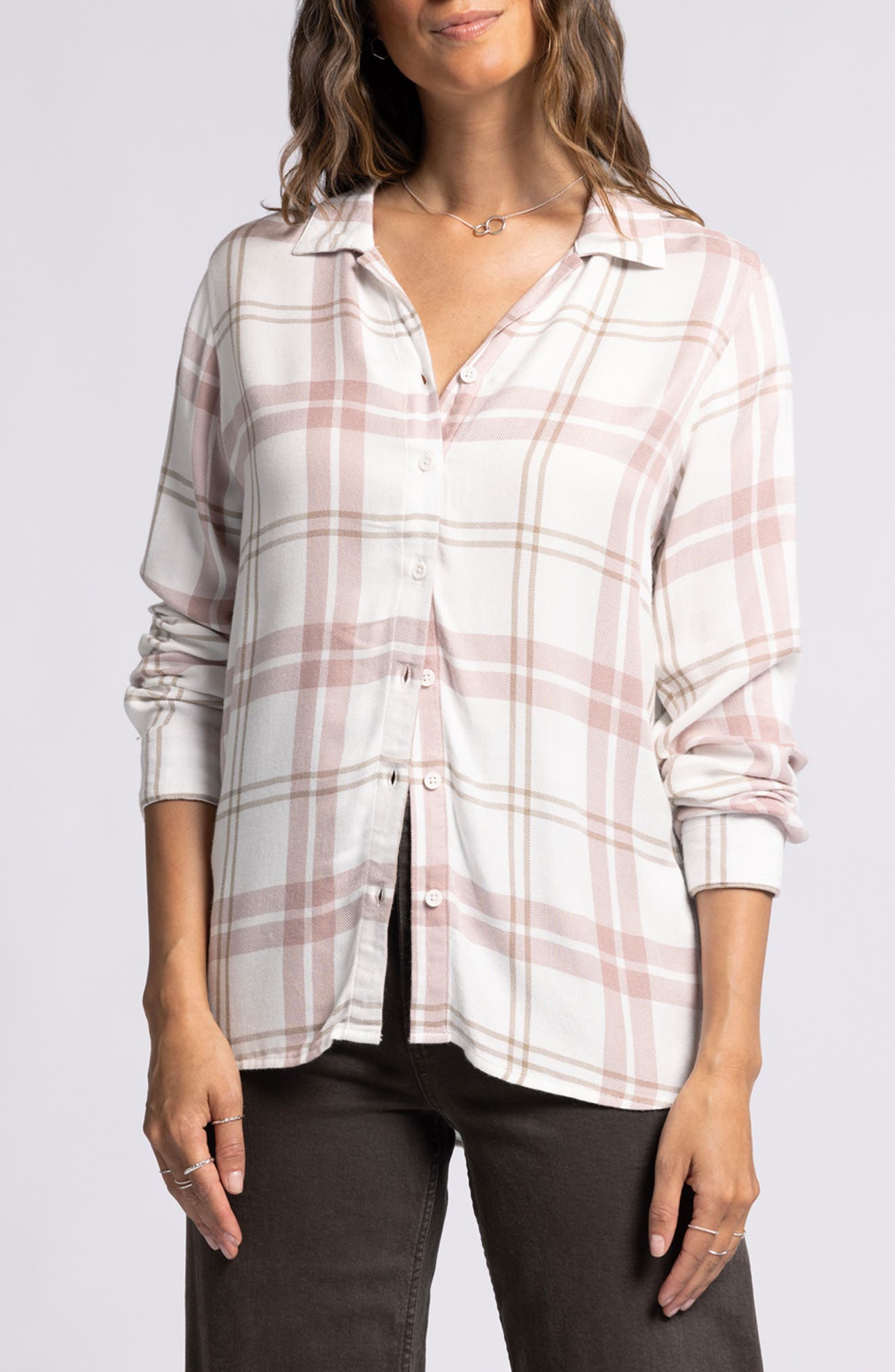 Thread & Supply Rumi Plaid Flannel Button-Up Shirt (Women) | Nordstromrack