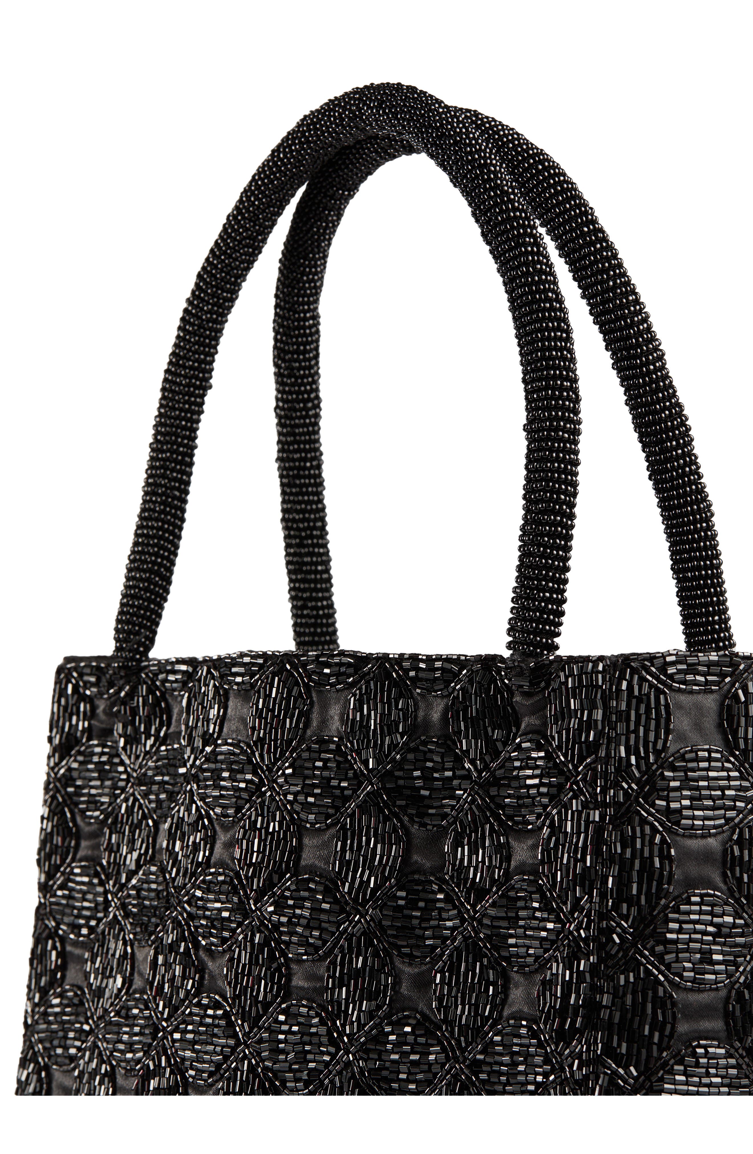 LK Bennett Valerie Bungle Bead Top Handle Bag, Alternate, color, Black