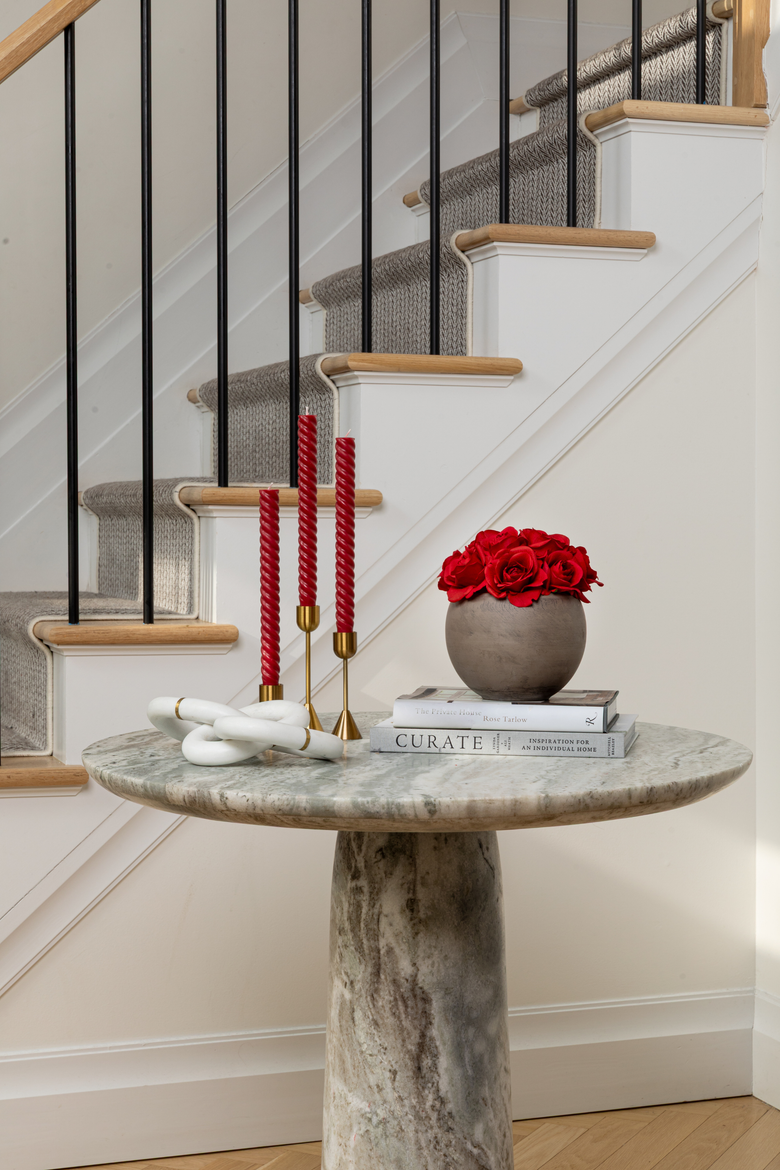 Sabine RealTouch Rose Arrangement, Alternate, color, Ruby