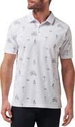 TravisMathew City Skeleton Print Golf Polo