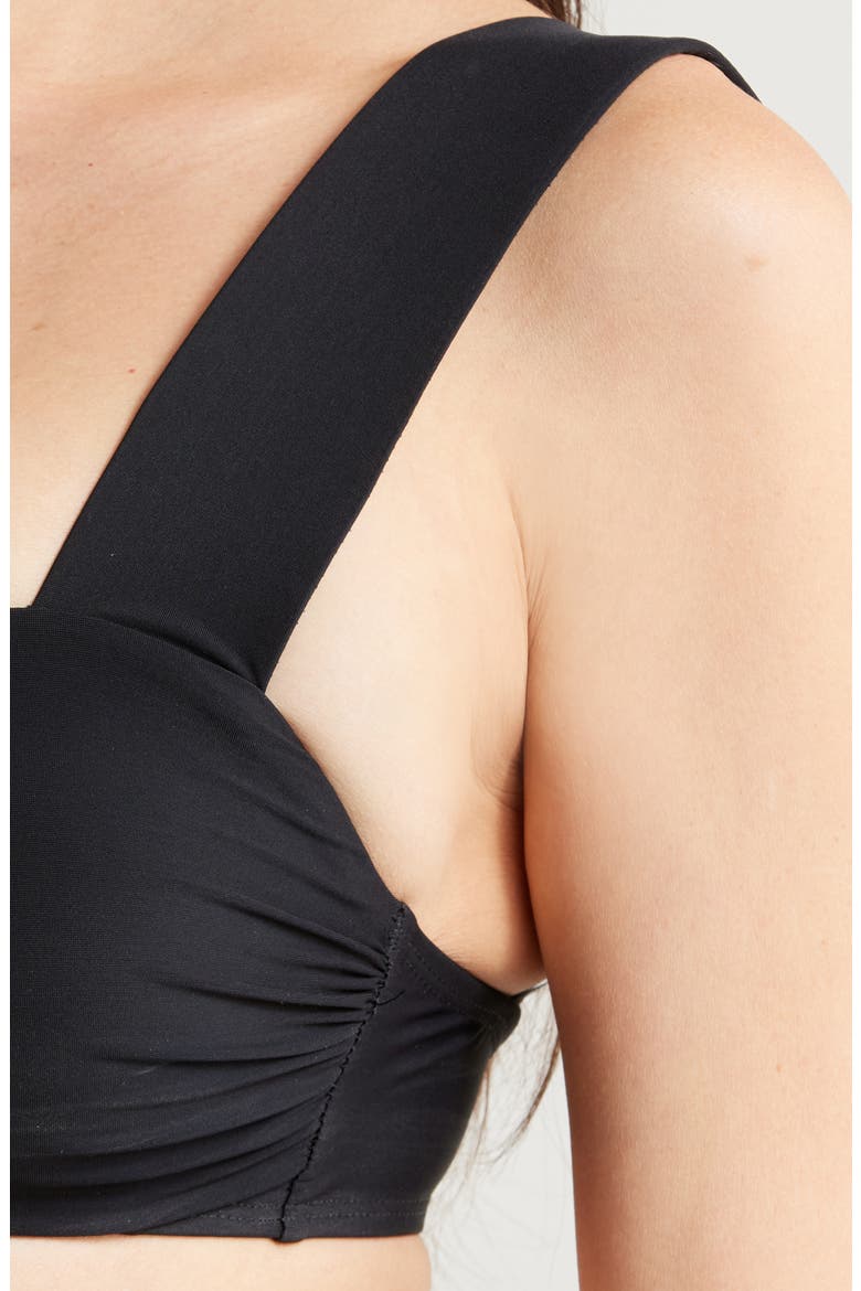 Elle Square Neck Bikini Top, Alternate, color, BLACK