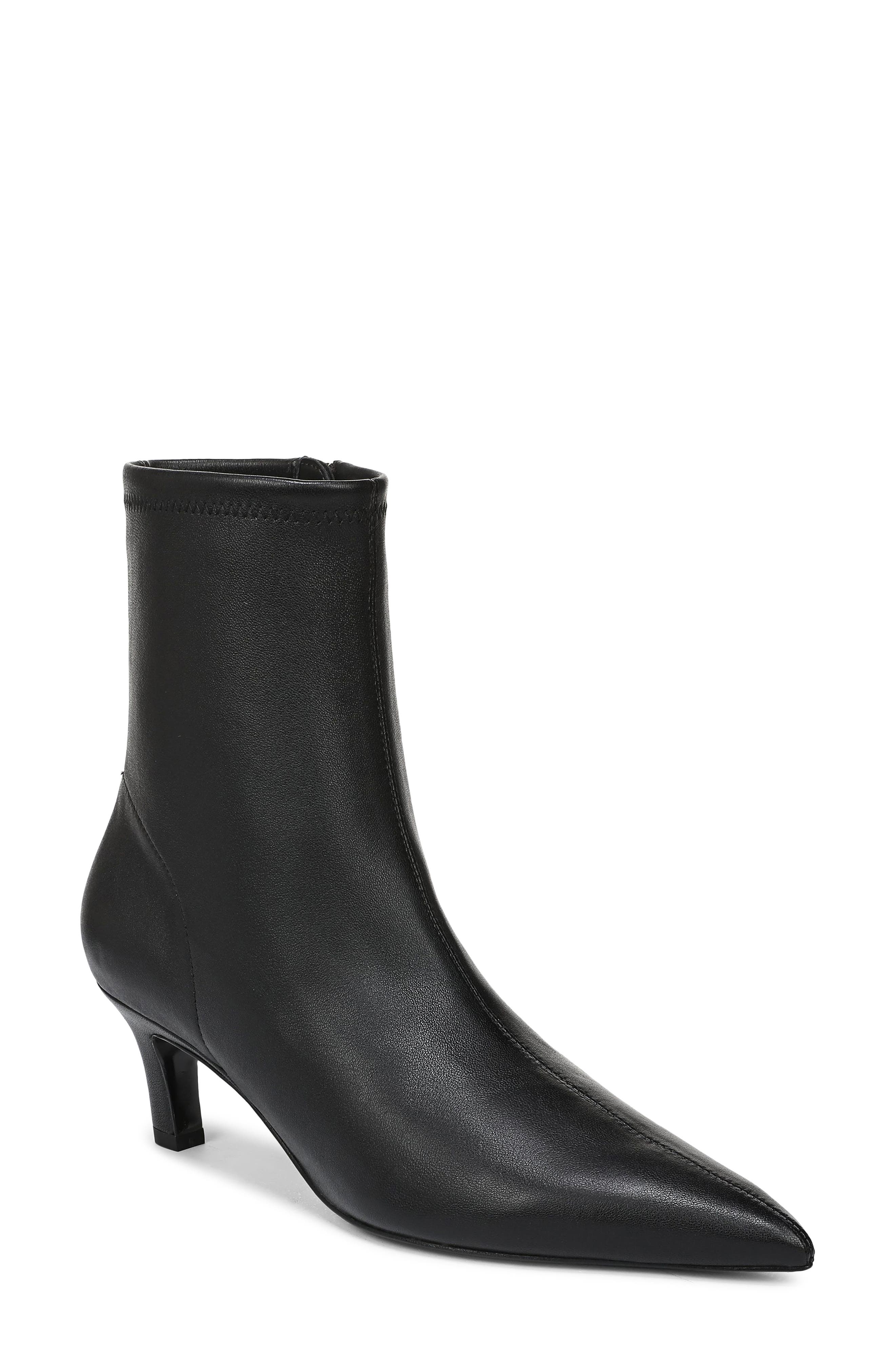 Favorite Daughter Sasha Bootie, Main, color, Black Stretch Nappa Leather