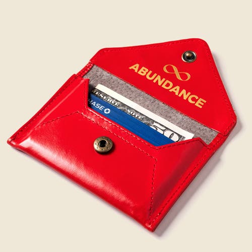 Casupo Mini Envelope Wallet With Rfid Protection In Red