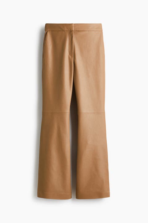 Bootcut Coated Trousers