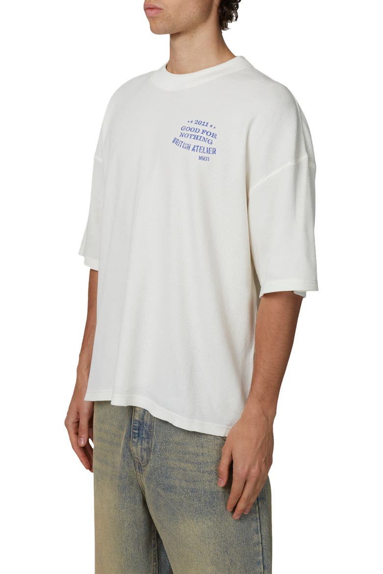 Boxy-Fit Stamp T-Shirt, Alternate, color, White