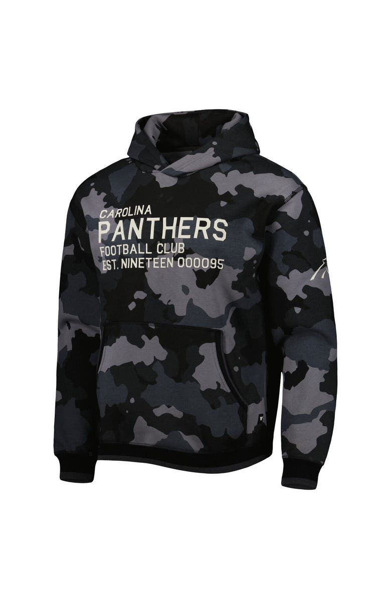 THE WILD COLLECTIVE Men's The Wild Collective Black Carolina Panthers Camo Pullover Hoodie, Alternate, color,
