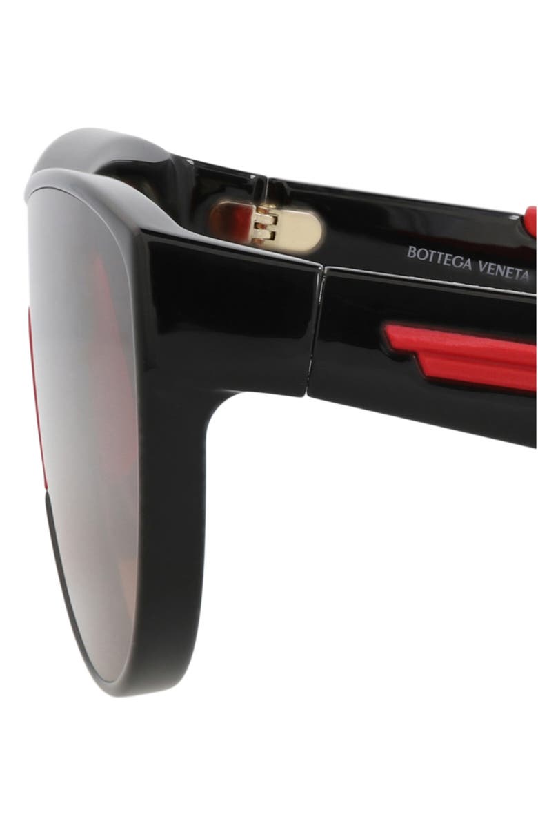 Bottega Veneta Sunglasses, Alternate, color, Black Black Red