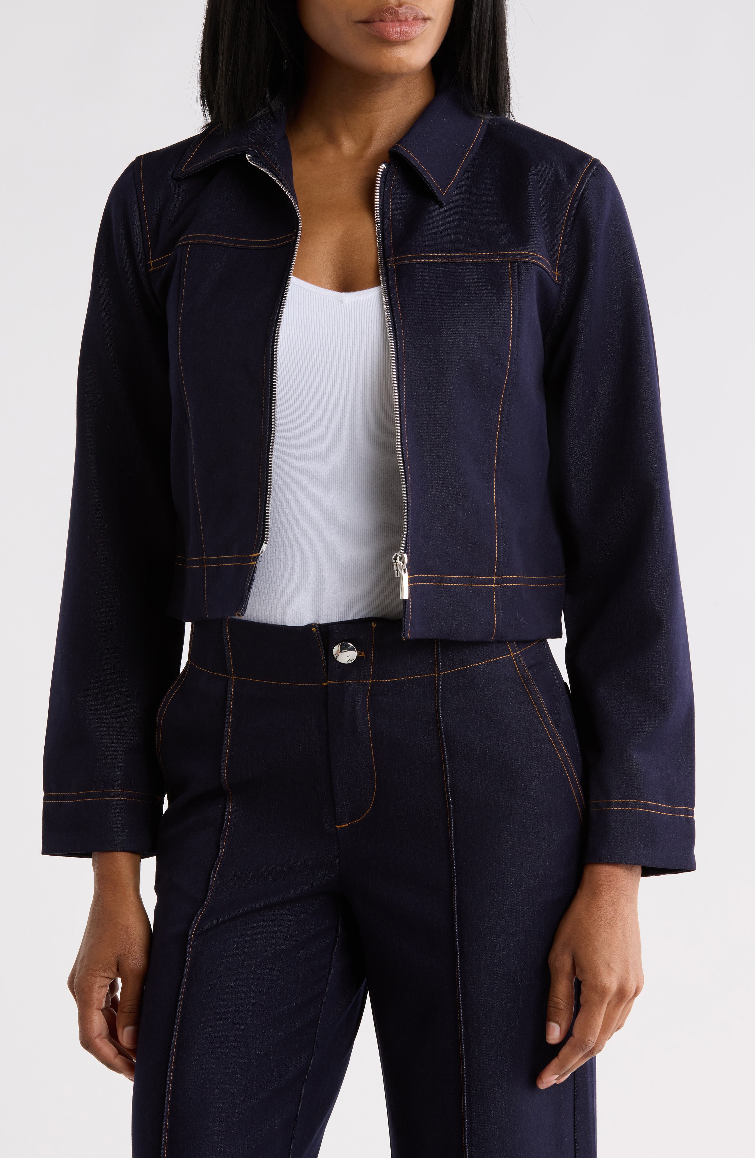 Denim Cropped Jacket