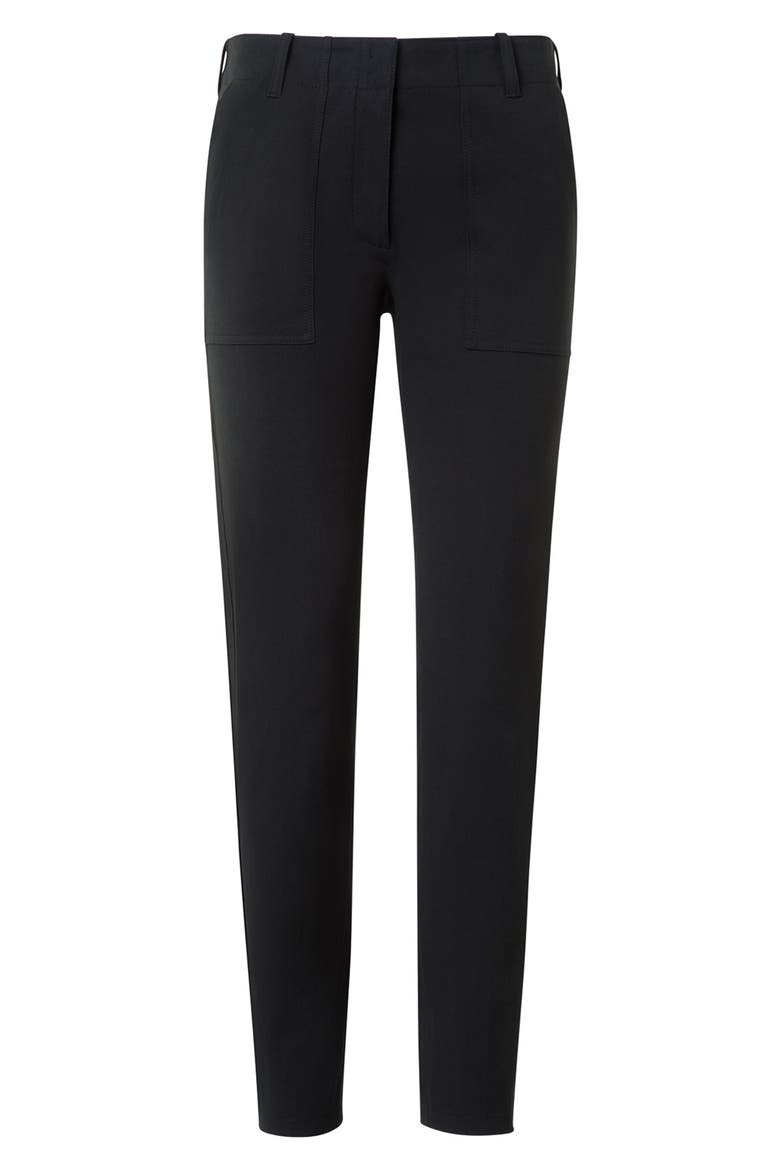 Franco Stretch Cotton Ankle Pants, Alternate, color, BLACK