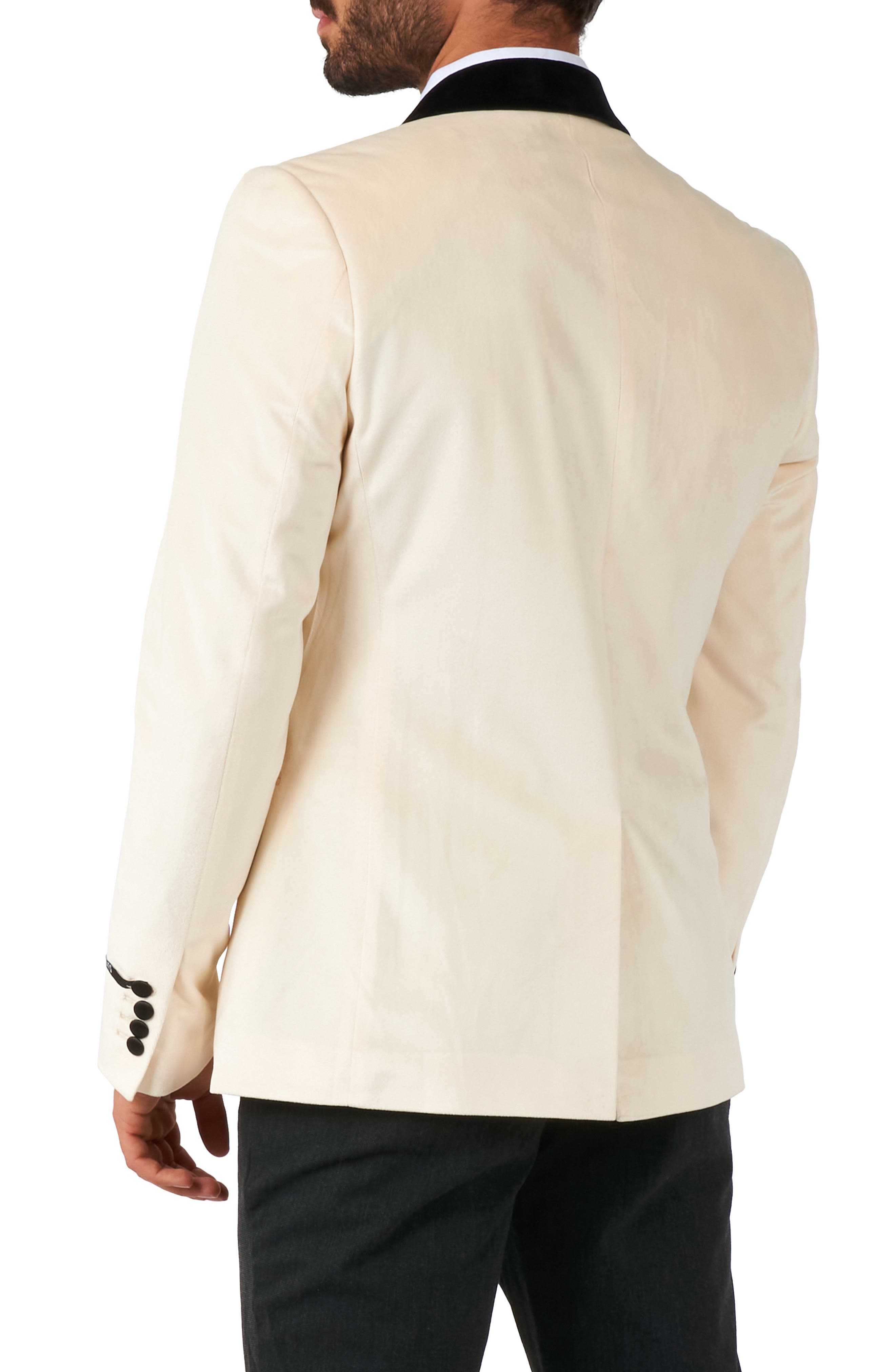 Ivory Champagne Velvet Dinner Jacket - image 2