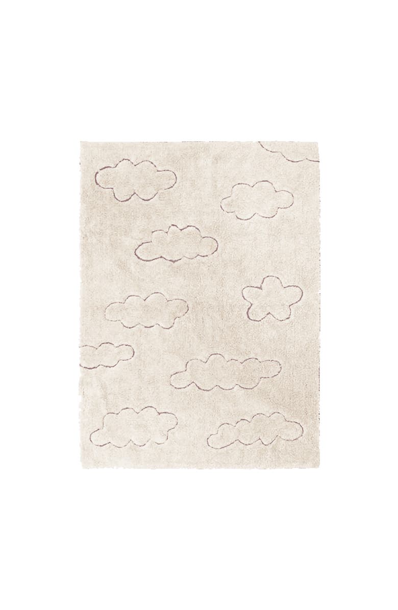 Lorena Canals RugCycled Washable Rug Clouds, Main, color, Natural, Rugcycled Yarn