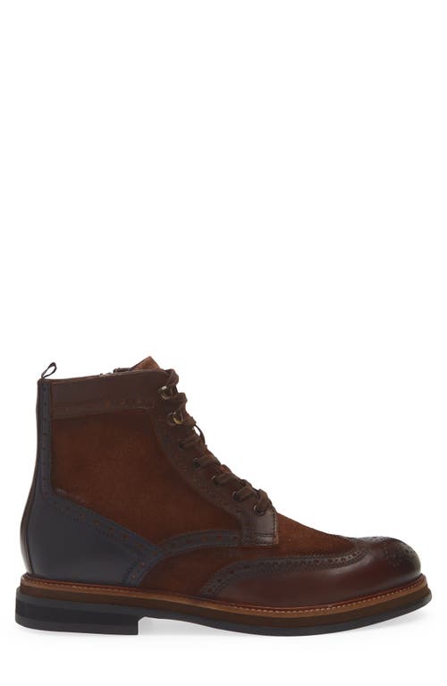 Steve Madden Addis Brogue Boot In Brown