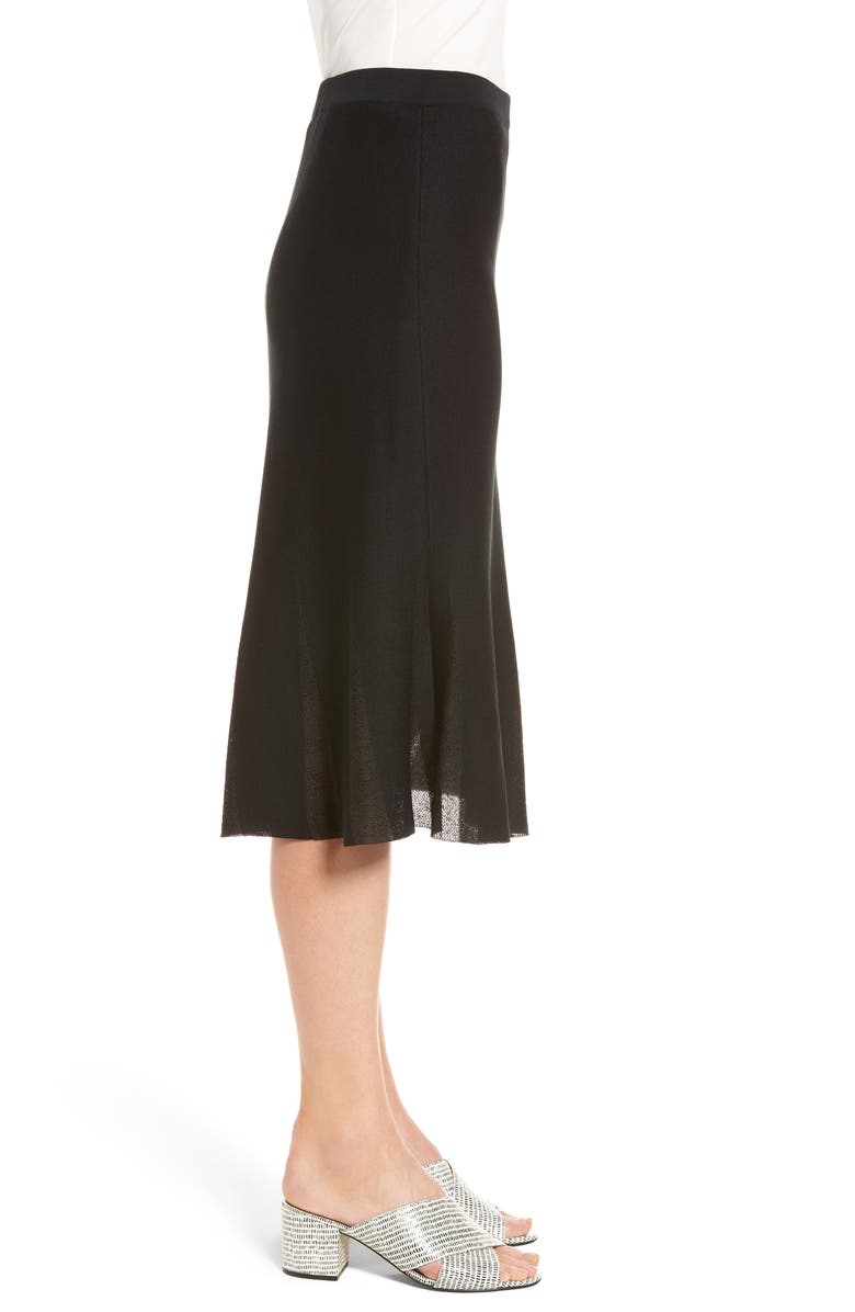 Ming Wang Knit Flared Skirt, Alternate, color,